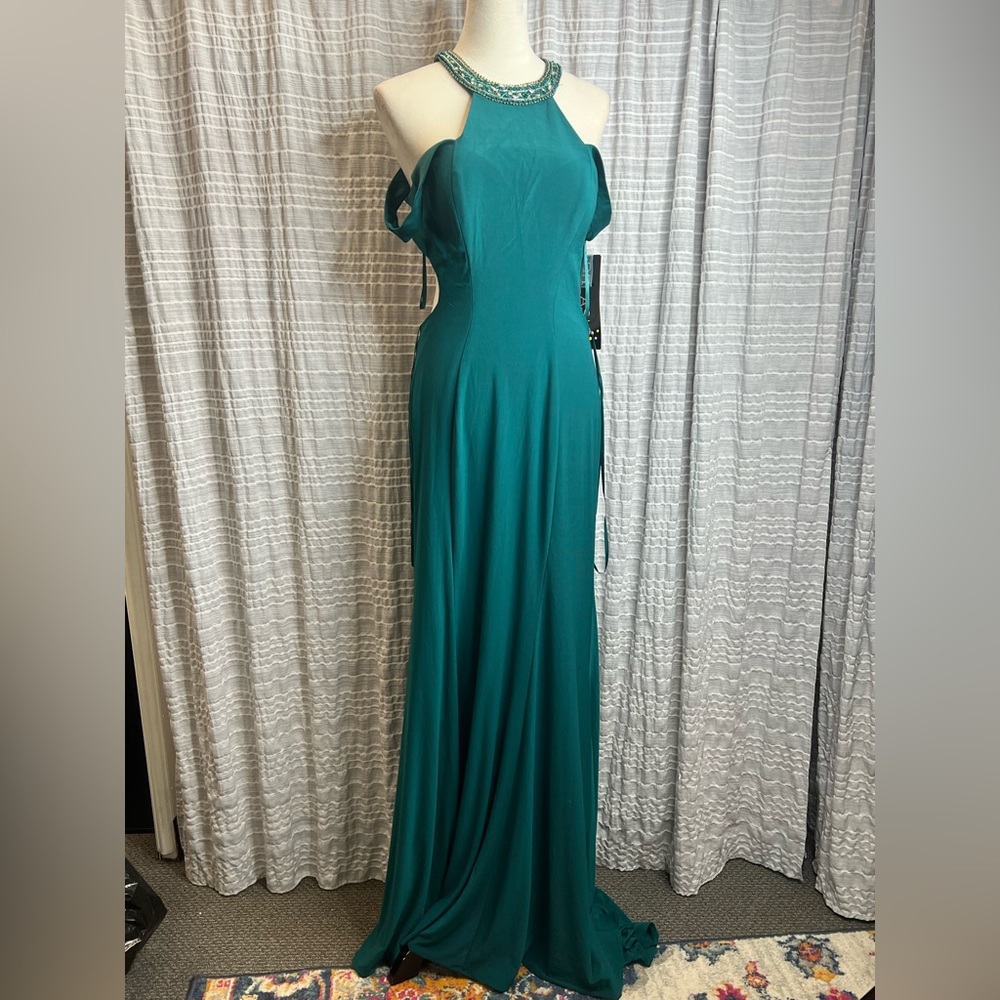 Splash Teal Prom Dress